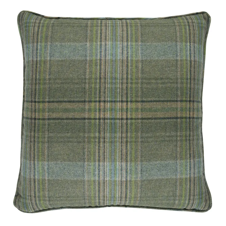 Schumacher Campbell Plaid Pillow in Forest