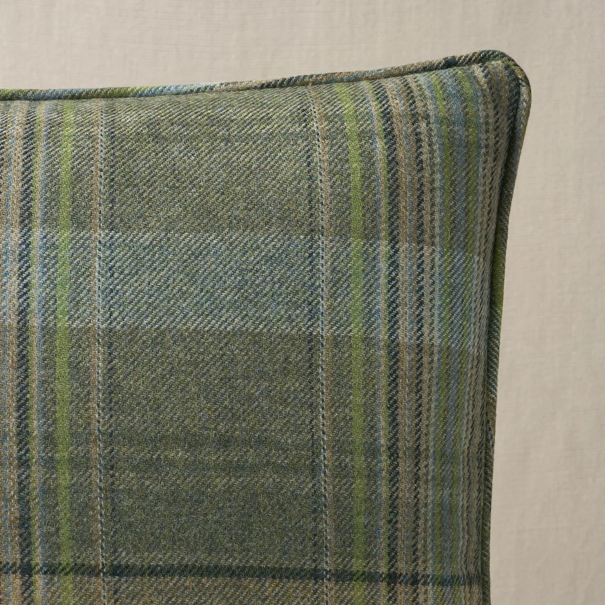 Campbell Plaid Pillow - Forest Schumacher Campbell Plaid Pillow in Forest
