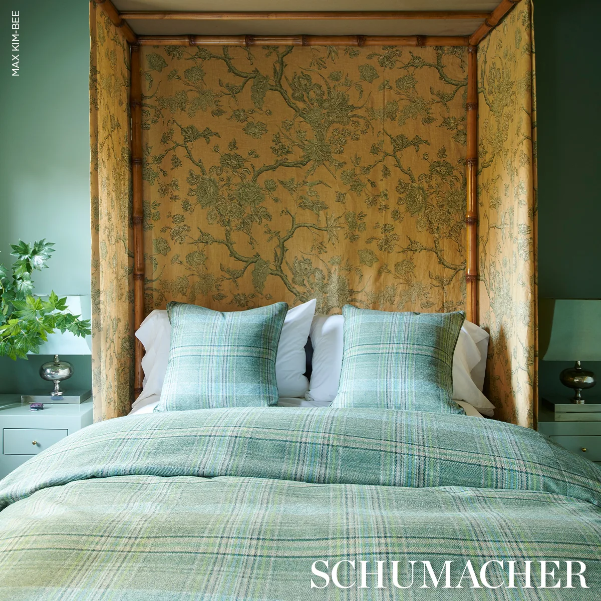 Campbell Plaid Pillow - Forest Schumacher Campbell Plaid Pillow in Forest