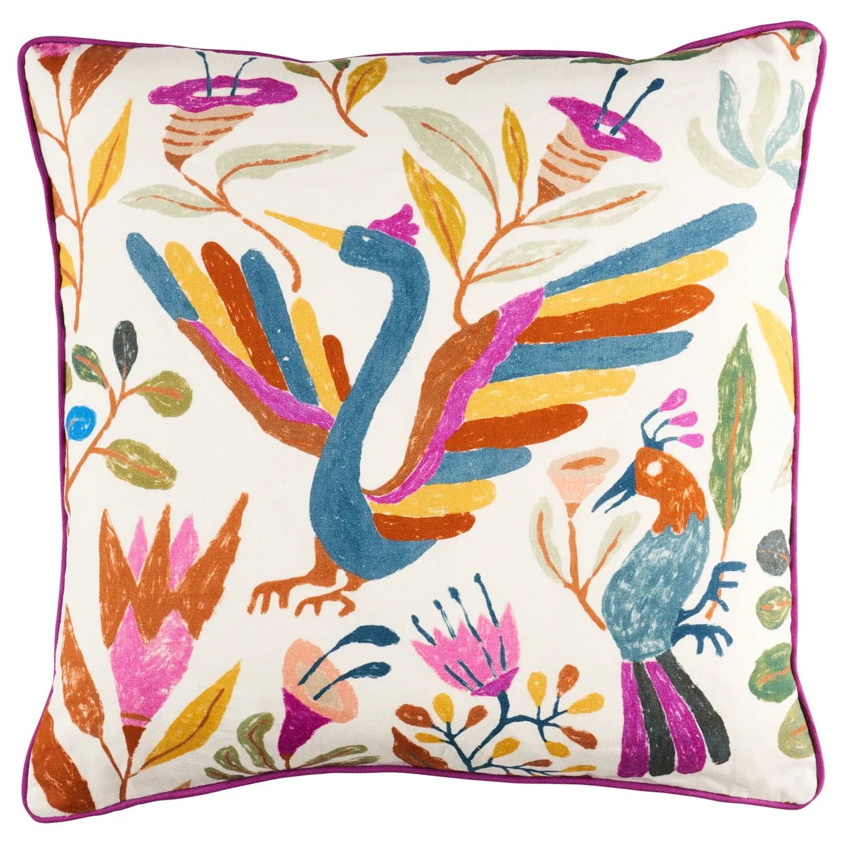 Schumacher Canopy Pillow in Multi Birds (SO18085006)