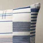 SO8290006 | Carlisle Patchwork Pillow - Indigo Schumacher Carlisle Patchwork Pillow in Indigo (SO8290006)