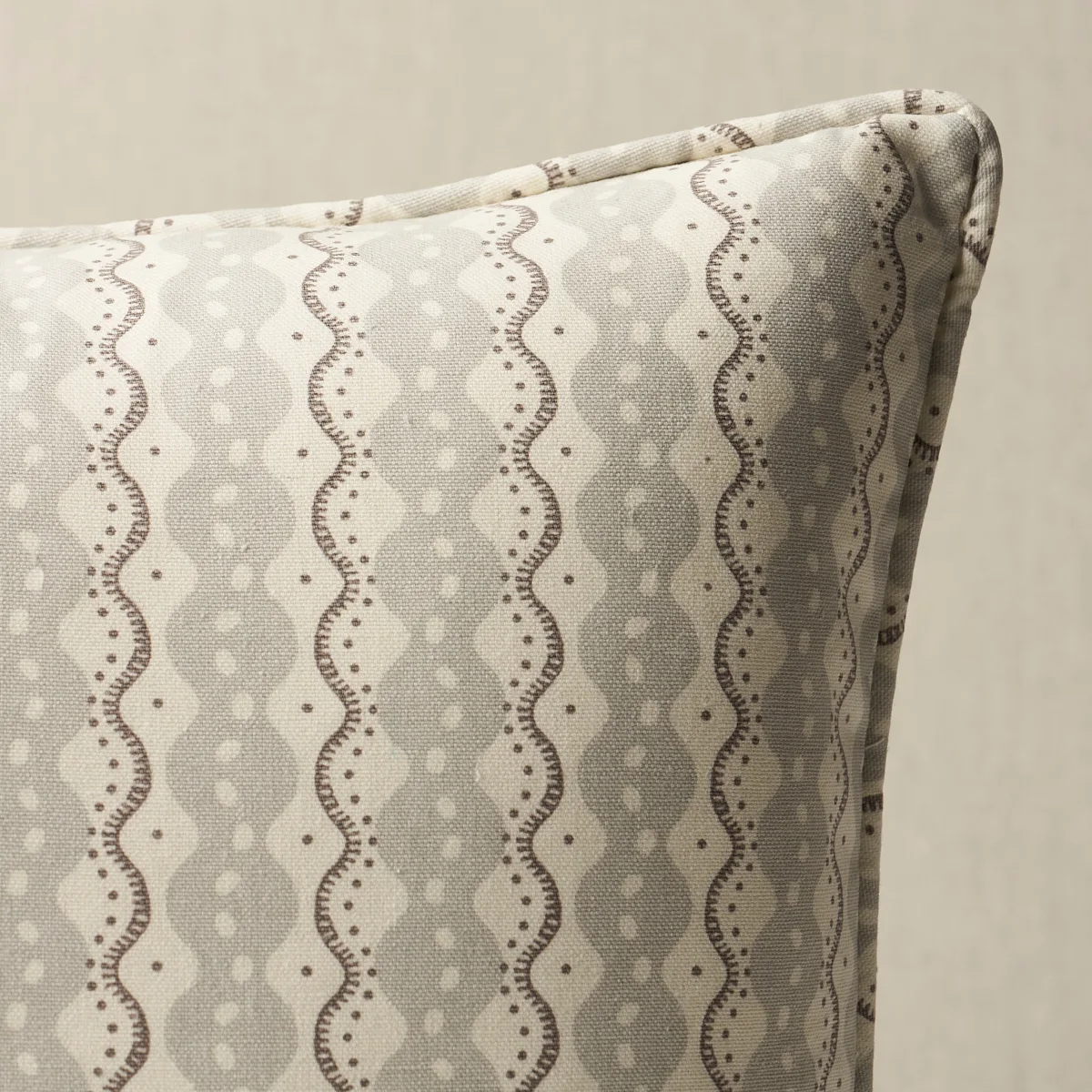 Schumacher Centipede Stripe Pillow in Pumice (SO18144118)