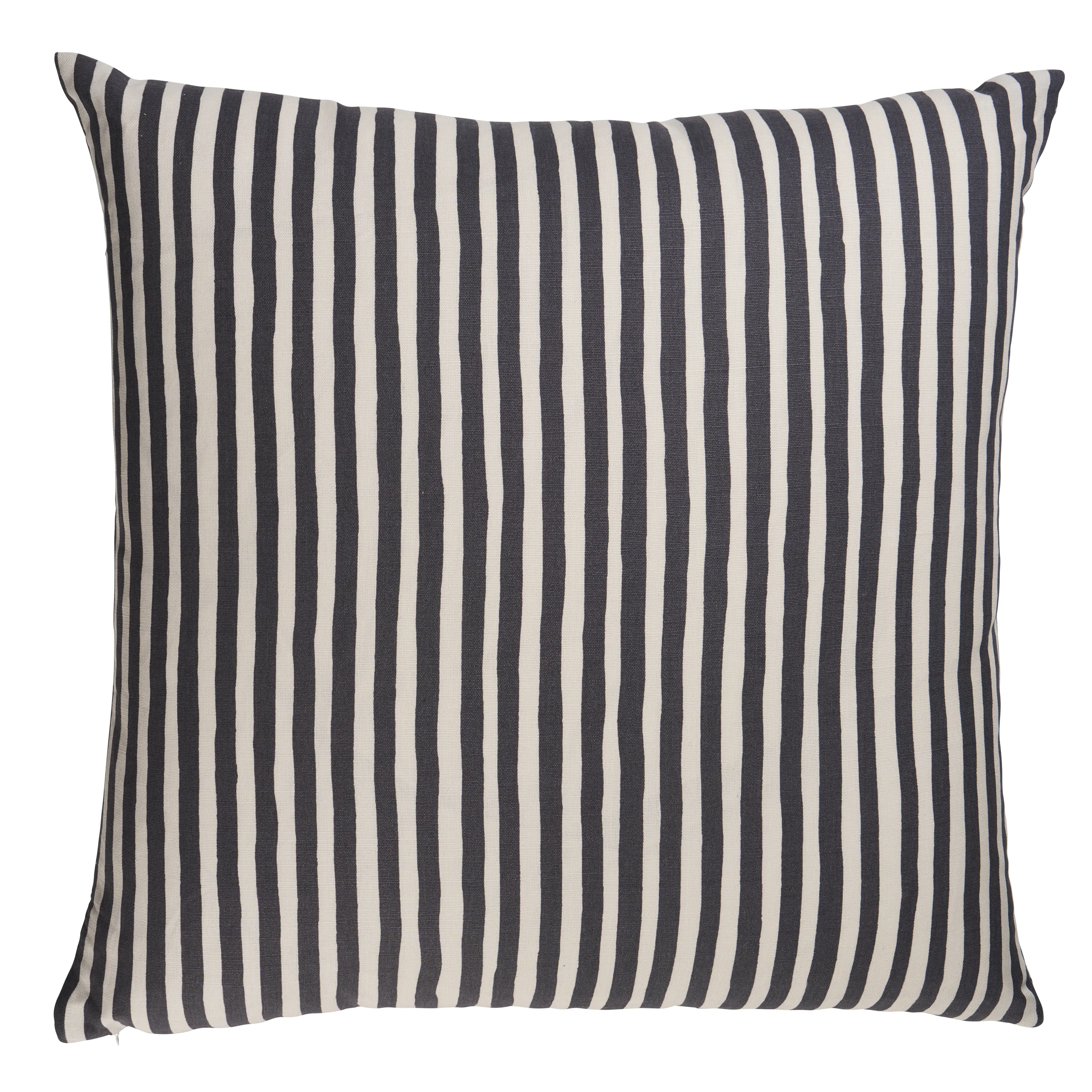 Schumacher Chaney Floral Stripe Pillow in Carbon (SO18254206)