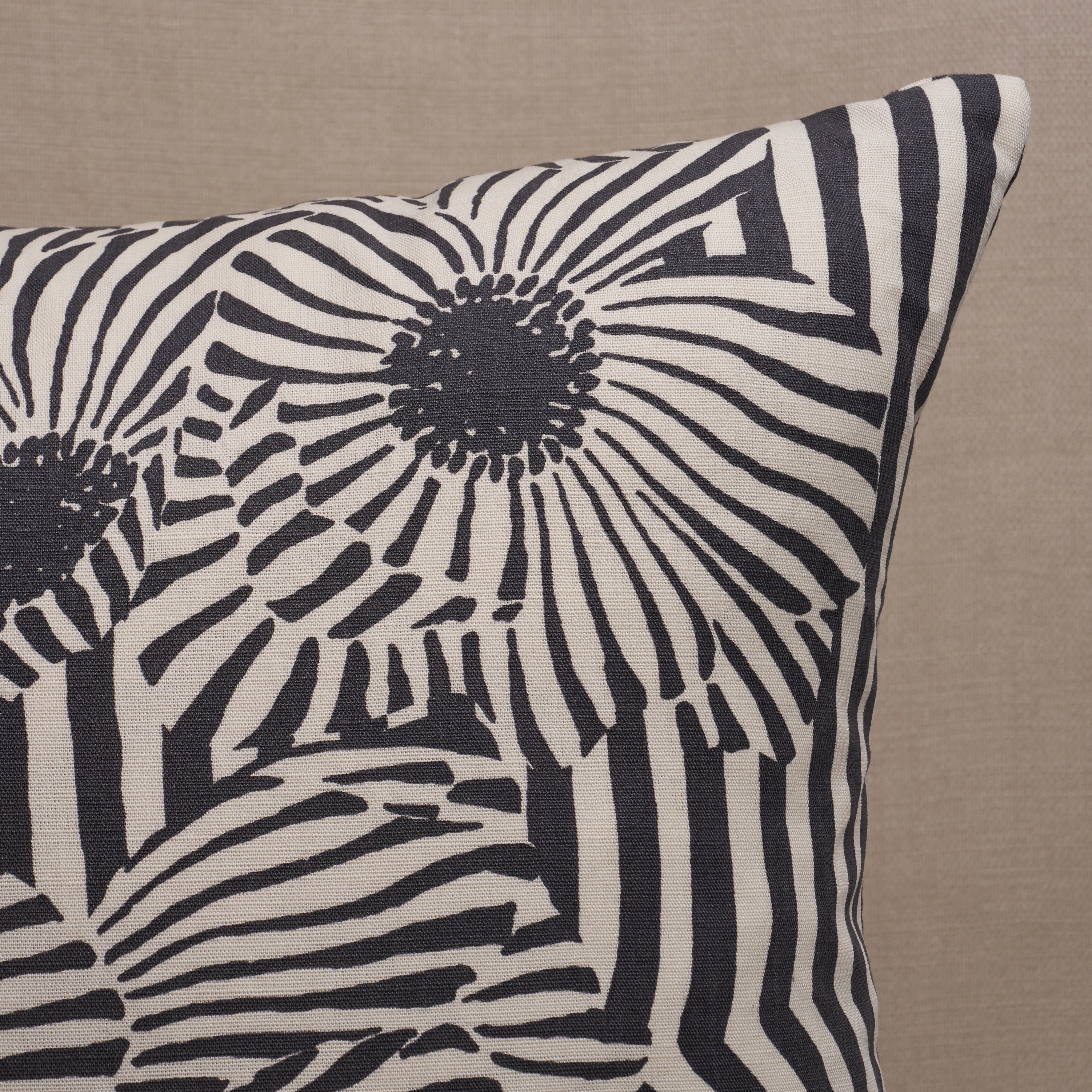 SO18254206 | Chaney Floral Stripe Pillow - Carbon Schumacher Chaney Floral Stripe Pillow in Carbon (SO18254206)