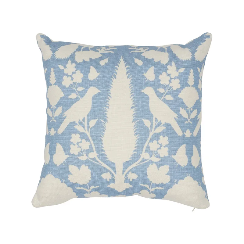 Schumacher Chenonceau Pillow in Sky & White (SO17356704)