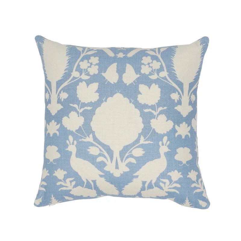 Schumacher Chenonceau Pillow in Sky & White (SO17356704)