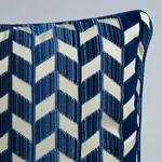 Chevron Strie Velvet Pillow - Lapis Schumacher Chevron Strie Velvet Pillow in Lapis