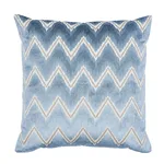 Chevron Velvet Pillow - Mineral Schumacher Chevron Velvet Pillow in Mineral