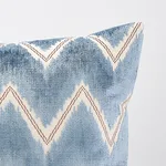 Chevron Velvet Pillow - Mineral Schumacher Chevron Velvet Pillow in Mineral
