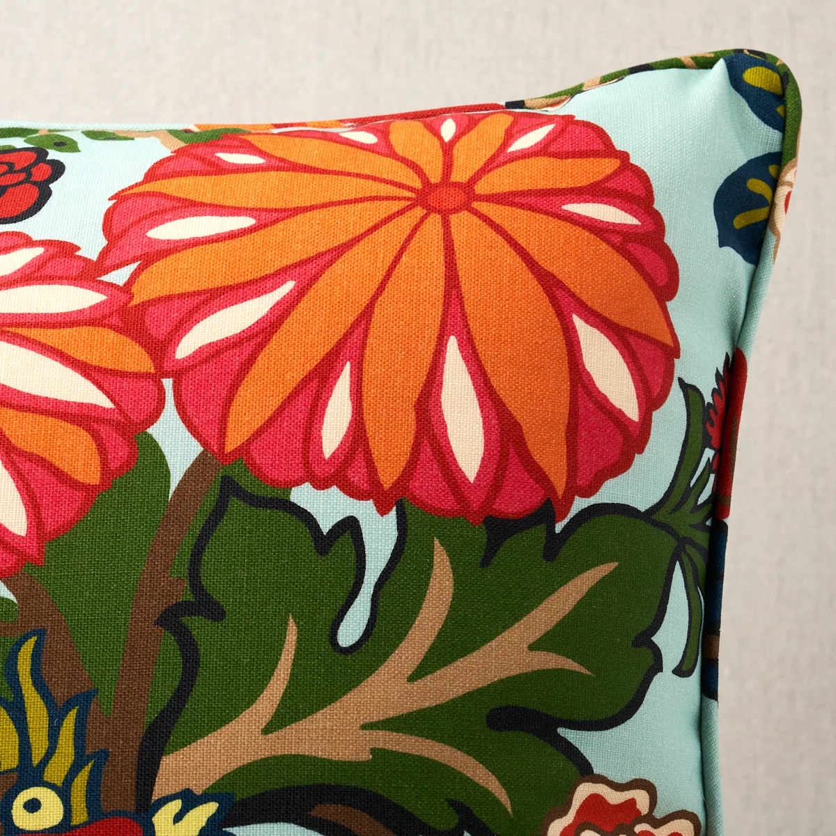 SO17731004 | Chiang Mai Dragon I/O Pillow - Aquamarine Schumacher Chiang Mai Dragon I/O Pillow in Aquamarine (SO17731004)