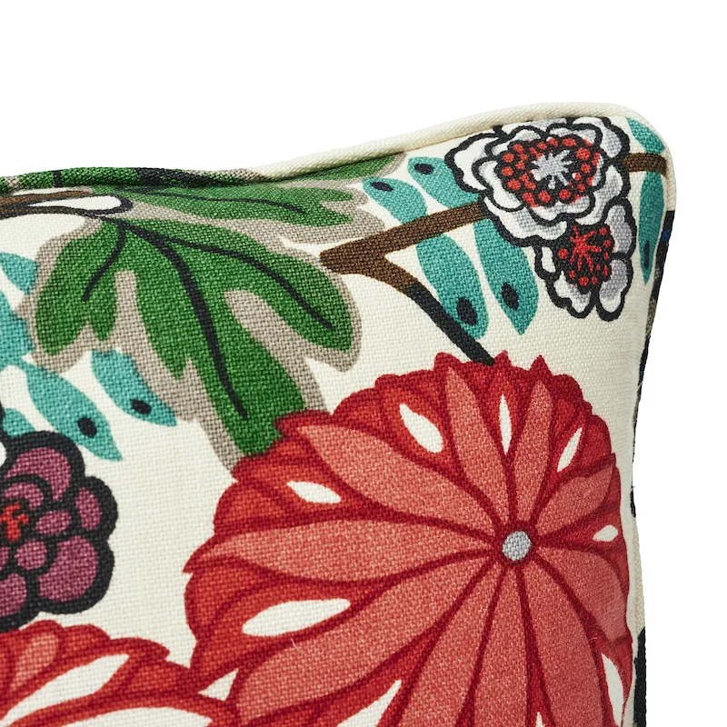 Schumacher Chiang Mai Dragon Pillow in Alabaster