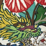 Schumacher Chiang Mai Dragon Pillow in Alabaster