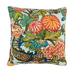 Chiang Mai Dragon Pillow - Aquamarine Schumacher Chiang Mai Dragon Pillow in Aquamarine