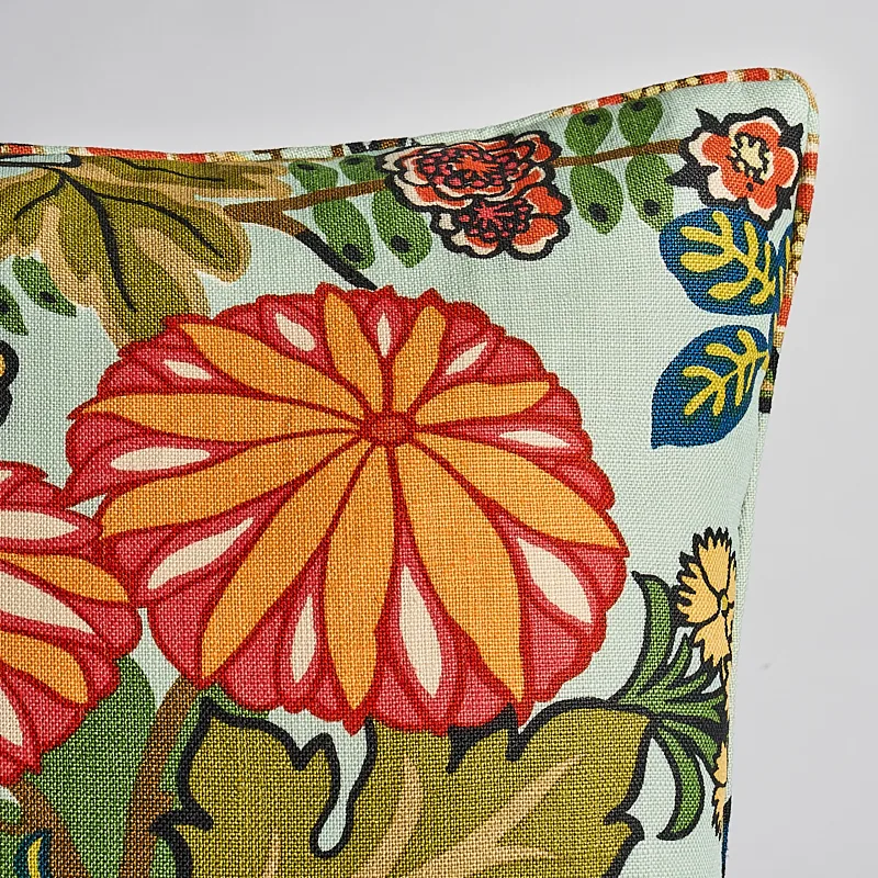 Chiang Mai Dragon Pillow - Aquamarine Schumacher Chiang Mai Dragon Pillow in Aquamarine