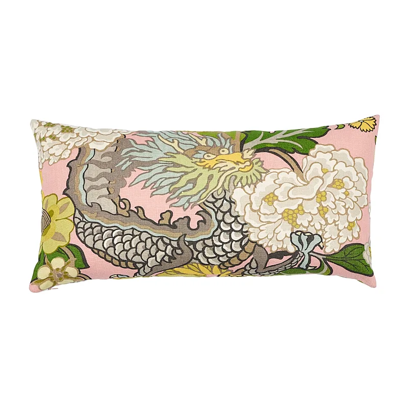 Schumacher Chiang Mai Dragon Pillow in Blush (SO17328018)
