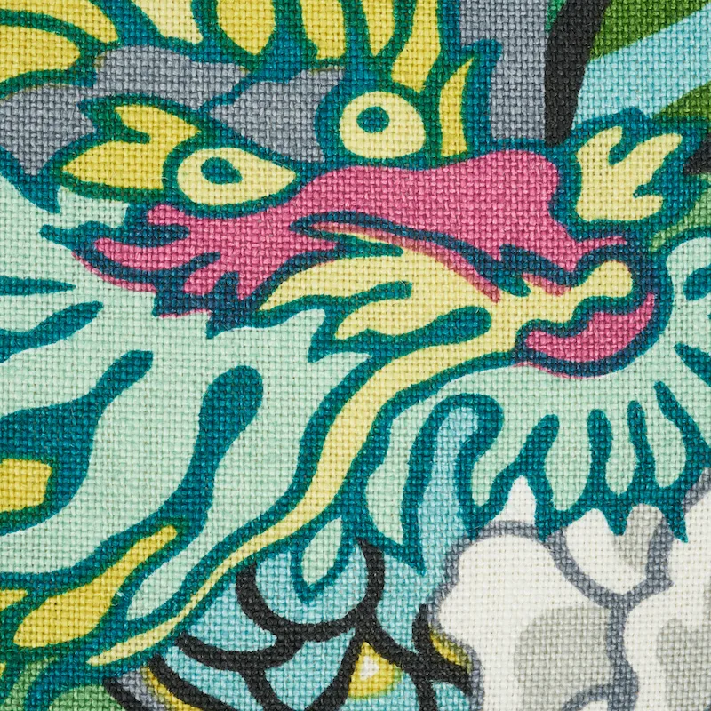 Chiang Mai Dragon Pillow - Jade Schumacher Chiang Mai Dragon Pillow in Jade