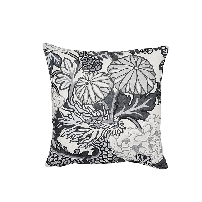 Schumacher Chiang Mai Dragon Pillow in Smoke (SO17327604)