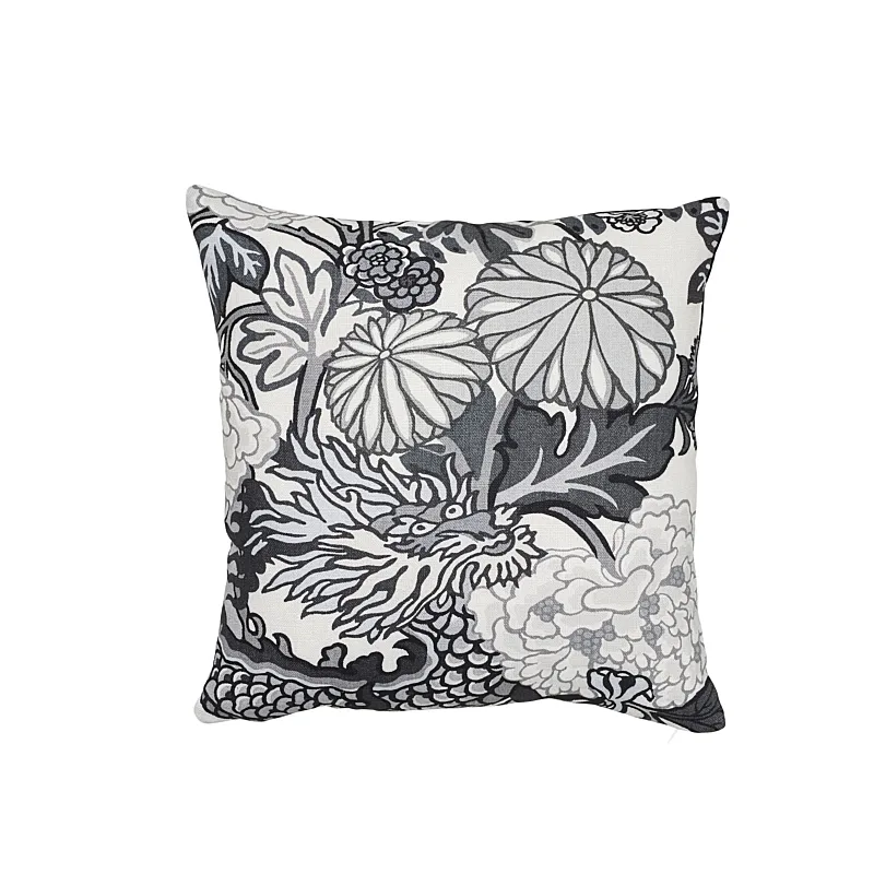 Schumacher Chiang Mai Dragon Pillow in Smoke (SO17327604)