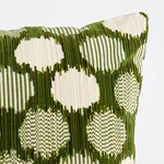 Schumacher Cirque Velvet Pillow in Green