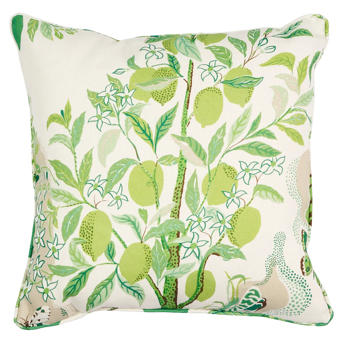 Schumacher Citrus Garden I/O Pillow in Leaf