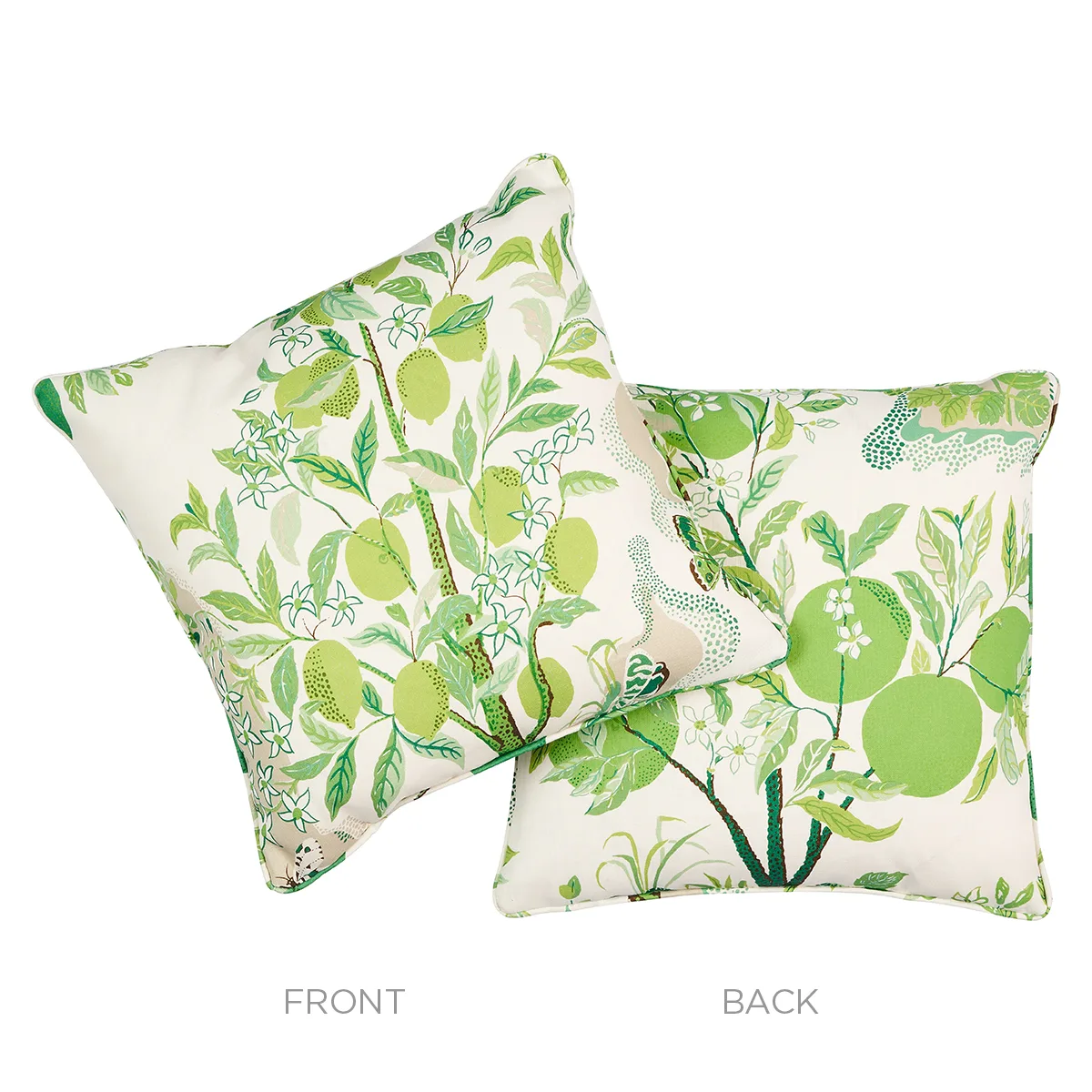 Schumacher Citrus Garden I/O Pillow in Leaf