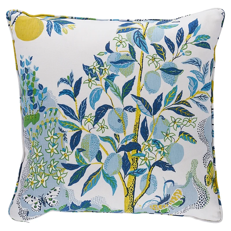 Citrus Garden Pillow - Pool Schumacher Citrus Garden Pillow in Pool