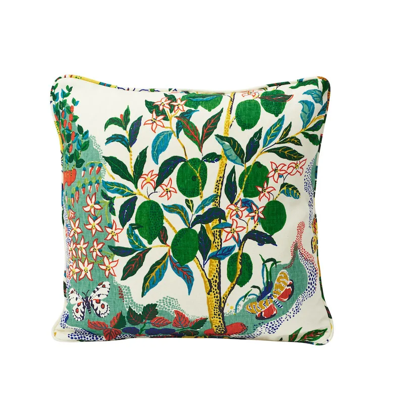 Schumacher Citrus Garden Pillow in Primary