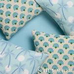 SO18101205 | Clarabella Palm I/O Pillow - Pool Schumacher Clarabella Palm I/O Pillow in Pool (SO18101205)