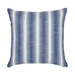 SO7666005 | Colada Stripe Pillow - Blue & White Schumacher Colada Stripe Pillow in Blue & White (SO7666005)