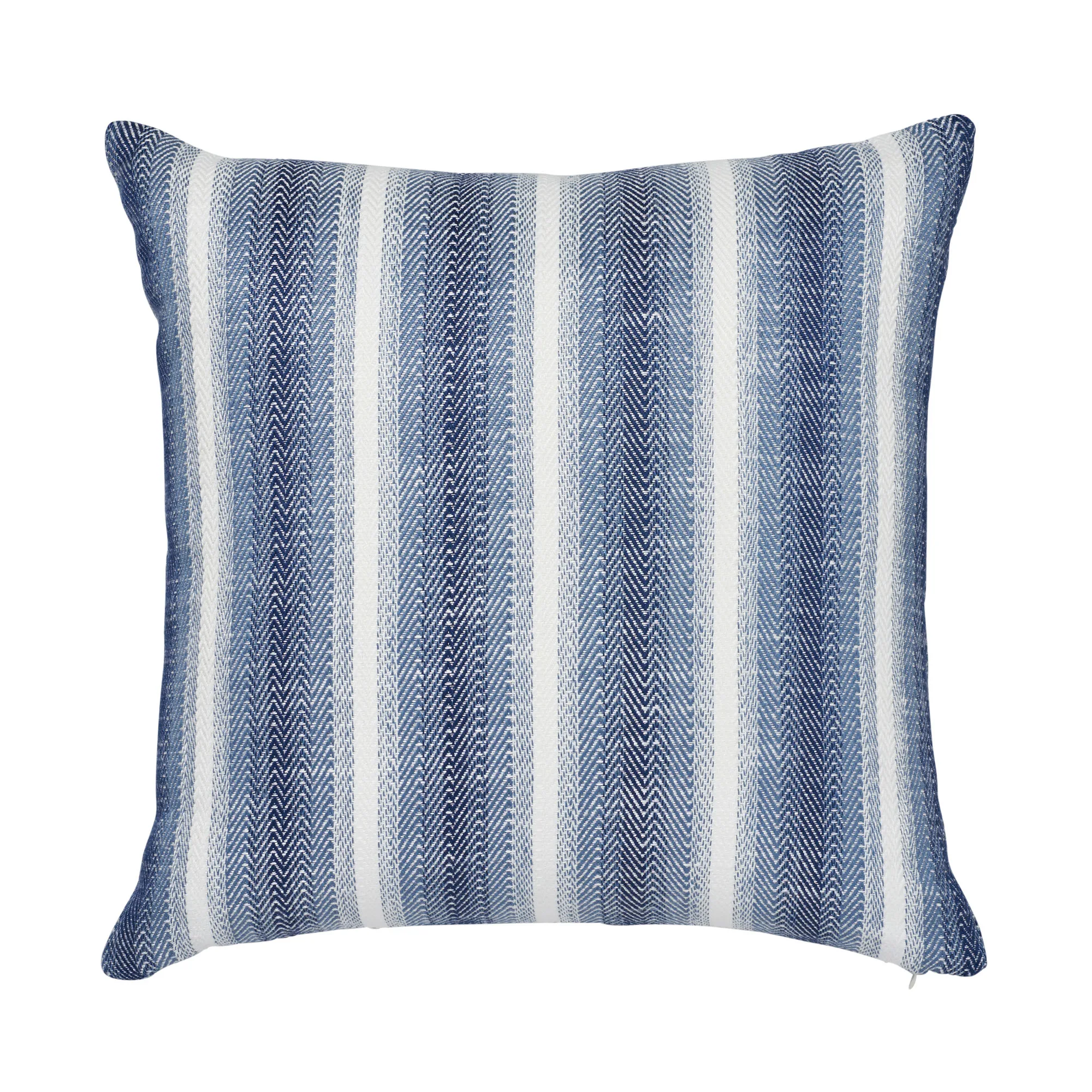 Schumacher Colada Stripe Pillow in Blue & White (SO7666005)