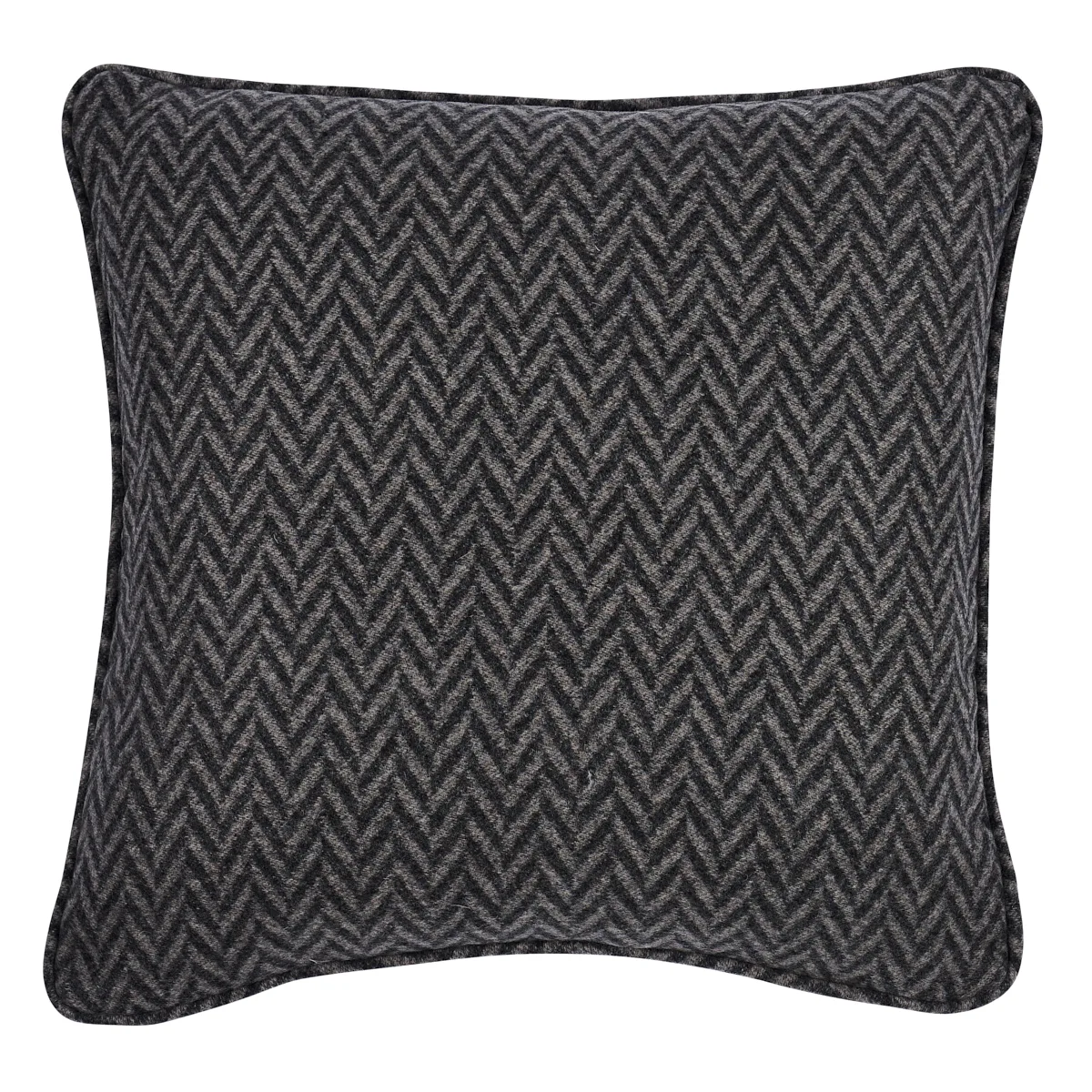 Schumacher Colorado Pillow in Charcoal/Nickel