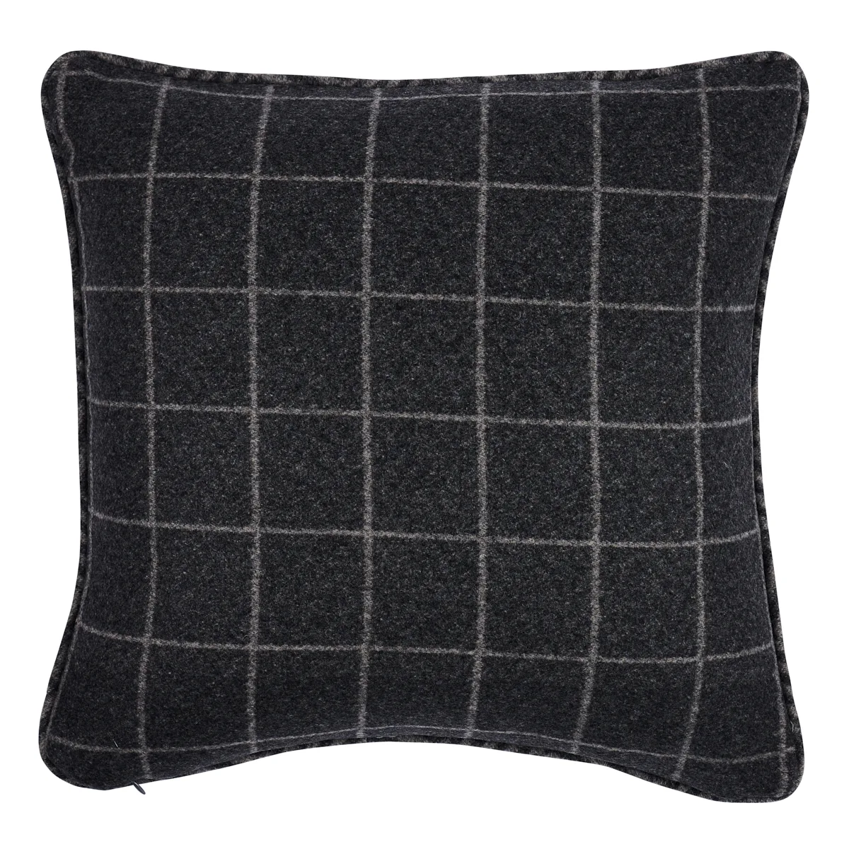 Schumacher Colorado Pillow in Charcoal/Nickel