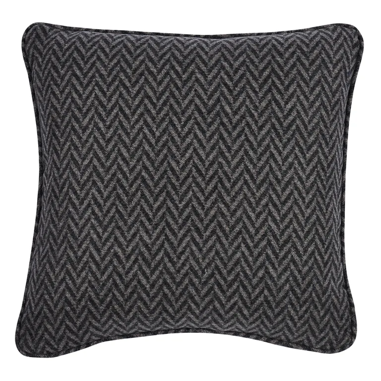 Schumacher Colorado Pillow in Charcoal/Nickel
