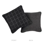 Colorado Pillow - Charcoal/Nickel Schumacher Colorado Pillow in Charcoal/Nickel