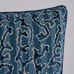 Corail Velvet Pillow - Mediterranean Schumacher Corail Velvet Pillow in Mediterranean