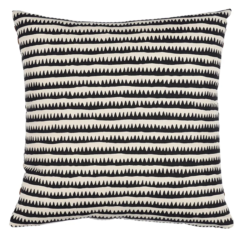 Schumacher Corfu Pillow in Black Neutral (SO7447105)