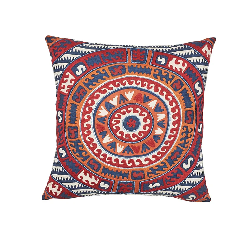 Schumacher Corfu Pillow in Navy Multi (SO7447005)