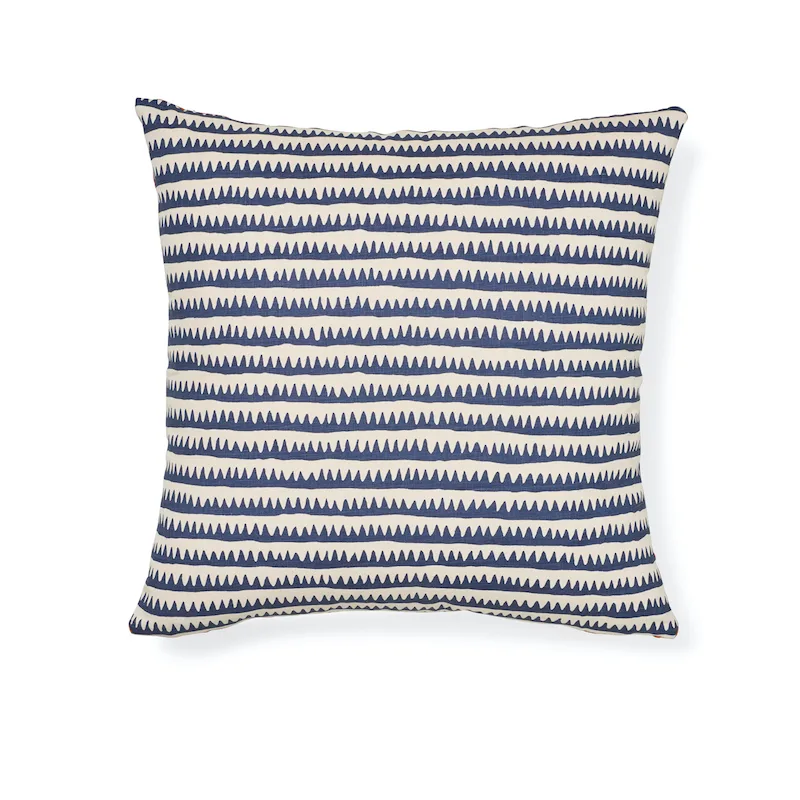 Schumacher Corfu Pillow in Navy Multi (SO7447005)