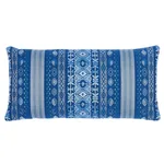 Schumacher Cosima Embroidery Pillow in Blue Multi (SO7968018)
