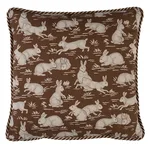 SO18224103 | Cottontails Pillow - Chestnut Schumacher Cottontails Pillow in Chestnut (SO18224103)