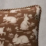 SO18224103 | Cottontails Pillow - Chestnut Schumacher Cottontails Pillow in Chestnut (SO18224103)