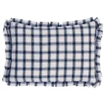 SO8145113 | Crawford Check Pillow - Indigo Schumacher Crawford Check Pillow in Indigo (SO8145113)