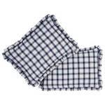 SO8145113 | Crawford Check Pillow - Indigo Schumacher Crawford Check Pillow in Indigo (SO8145113)