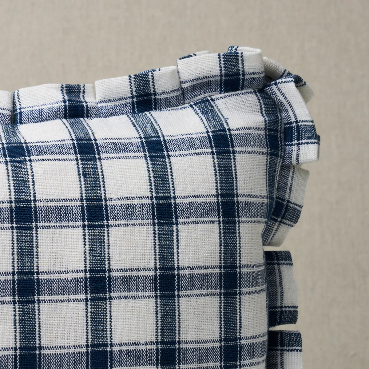 SO8145113 | Crawford Check Pillow - Indigo Schumacher Crawford Check Pillow in Indigo (SO8145113)
