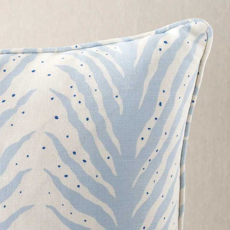 Schumacher Creeping Fern Pillow in Sky (SO17948005)