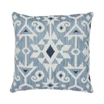 Schumacher Crusoe Ikat Pillow in Sky (SO7652105)