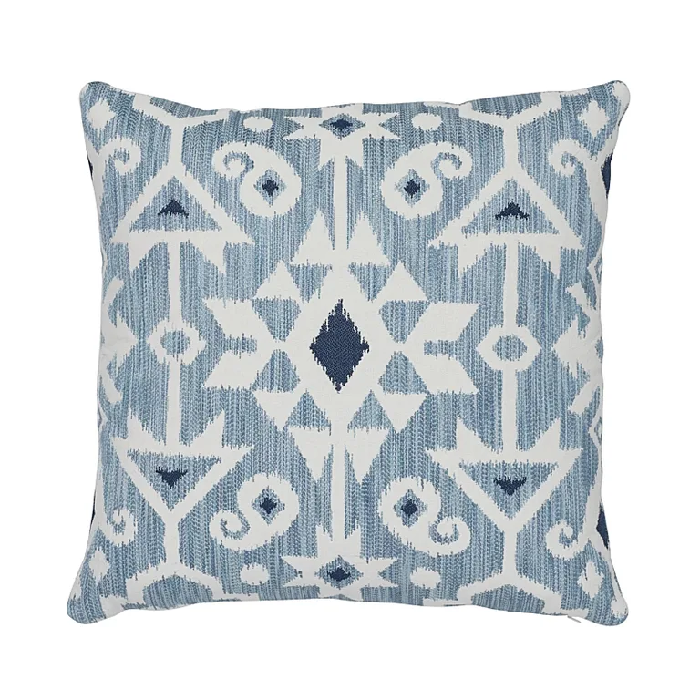 Schumacher Crusoe Ikat Pillow in Sky (SO7652105)