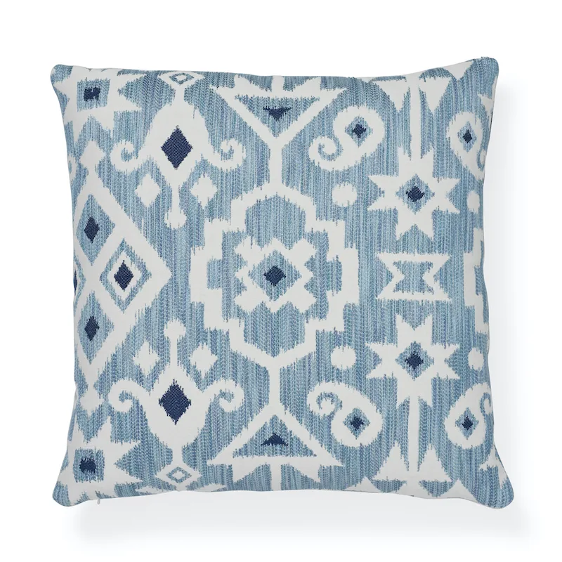 Schumacher Crusoe Ikat Pillow in Sky (SO7652105)
