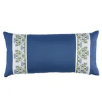 Schumacher Custis Embroidery Pillow in Chesapeake (SO8166118)