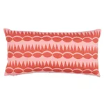 Schumacher Dagger Stripe Pillow in Red on Pink (SO18153118)